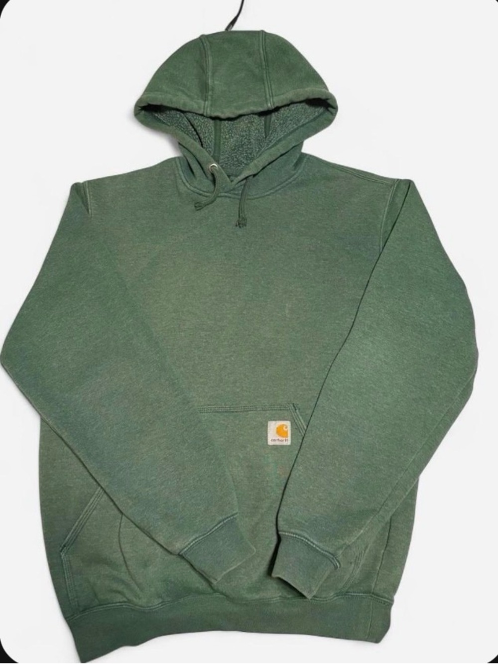 Carhartt Green Pullover Hooded Sweatshirt with Front Pocket